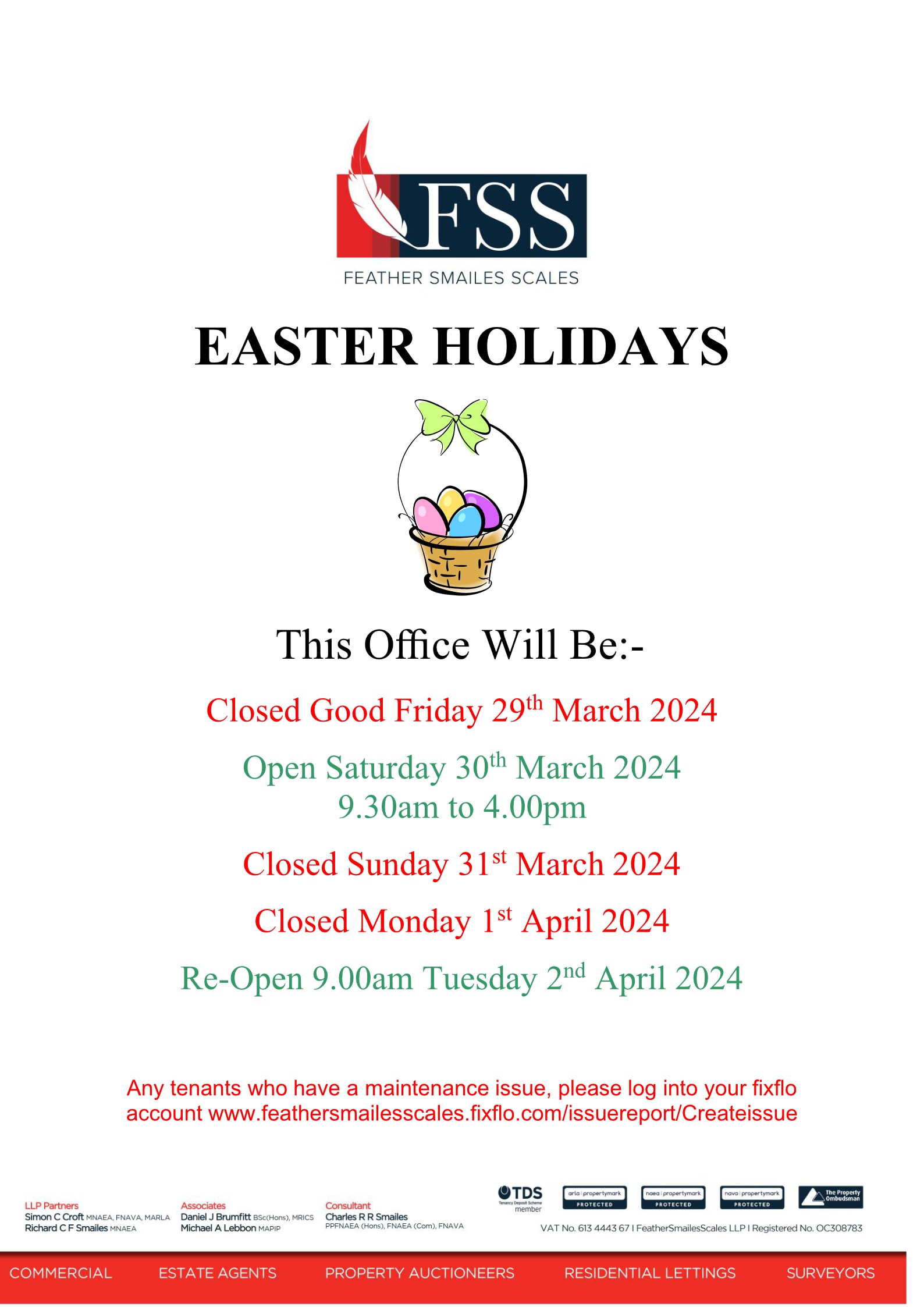 Easter Opening Times